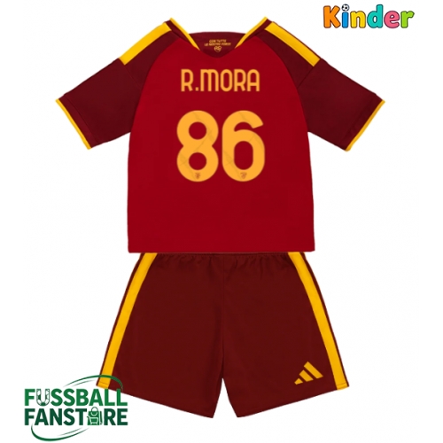 AS Roma Rodrigo Mora #86 Replik Heimtrikot Kinder 2026-27 Kurzarm (+ Kurze Hosen)